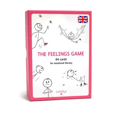Comitys Emotion Cards - The Feelings Game - Social Emotional Learning Game & Feelings Flashcards - Mental Health Resource for Anxiety, Autism, ADHD & Calm Down Corners - Educational Tools