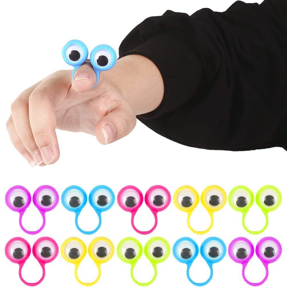 3 Otters Finger Puppets for Easter Egg Fillers Party Favors, Googly Eye On Rings for Kids Rave Trinkets Party Favors School Prizes Goodie Bag Stuffers Easter Basket Stuffers