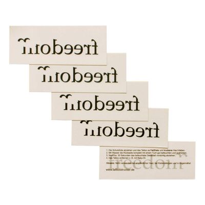10 x Freedom Tattoo lettering in black (10)