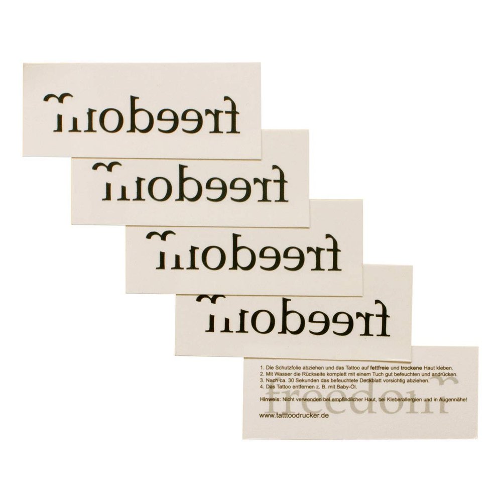10 x Freedom Tattoo lettering in black (10)