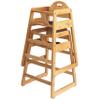 Wooden High Chair for Baby & Toddler  Restaurant-Style Stackable HighChair with Commercial Grade Solid Wood for Dining Table & Kitchen  Compact & Portable Design for Home & Restaurant Use -Natural view 2