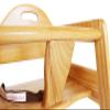 Wooden High Chair for Baby & Toddler  Restaurant-Style Stackable HighChair with Commercial Grade Solid Wood for Dining Table & Kitchen  Compact & Portable Design for Home & Restaurant Use -Natural view 3