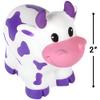 Rhode Island Novelty 2 Inch Rubber Water Squirting Cows, One Dozen Assorted view 2