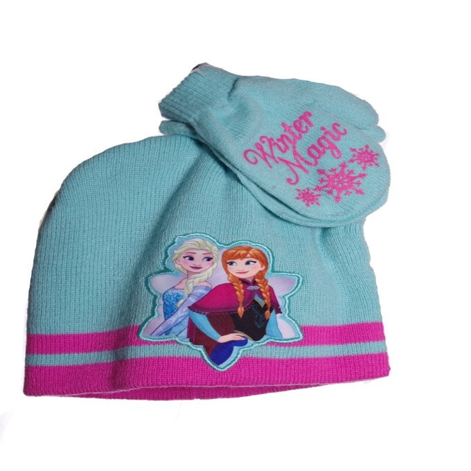 ABG Accessories Girls Toddler Frozen Winter Magic Hat and Mittens One Size Teal
