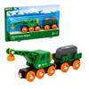 BRIO World 33698 - Clever Crane Wagon Set - 4 Piece Wooden Toy Train Set for Kids | Imaginative Play | Compatibility with Other Sets | FSC-Certified Wood view 1
