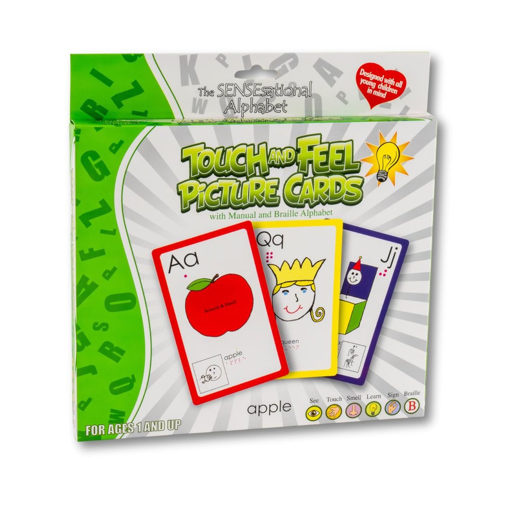 The Sensesational Alphabet Touch and Feel Flash Cards for 1 Year Old and Above  Multi-Sensory Cards for Toddlers and Kids with Braille and ASL for Learning, Therapy and Inclusivity