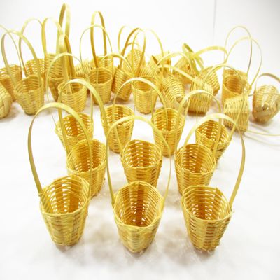 10 Bamboo Wicker Holder Basket Fruit Vegetable Picnic Dollhouse Miniature Supply 12745