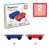 PicassoTiles 2 Piece Car Construction Vehicles Truck Toys for Magnetic Building Blocks Magnet Toy Kit with Sensory Magnets Re-Enforced Hitch & Long Bed Travel Educational Girls Boys Toddlers Ages 3+ view 2