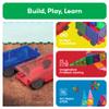 PicassoTiles 2 Piece Car Construction Vehicles Truck Toys for Magnetic Building Blocks Magnet Toy Kit with Sensory Magnets Re-Enforced Hitch & Long Bed Travel Educational Girls Boys Toddlers Ages 3+ view 3
