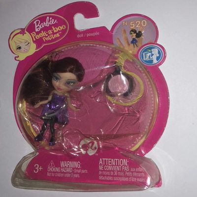 2008 Barbie Peek-A-Boo Petites #520 Purple Dress With Ring