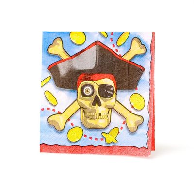 10 Inch Beverage Napkins - 16PK/Pirates Bounty