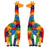 TOWO Wooden Giraffe Alphabet Blocks and Number Blocks Jigsaw Puzzle 41 cm Large Size 2 in 1 ABC Number Puzzle - Wooden Letter Puzzles Educational Toys for 3 Year olds view 1