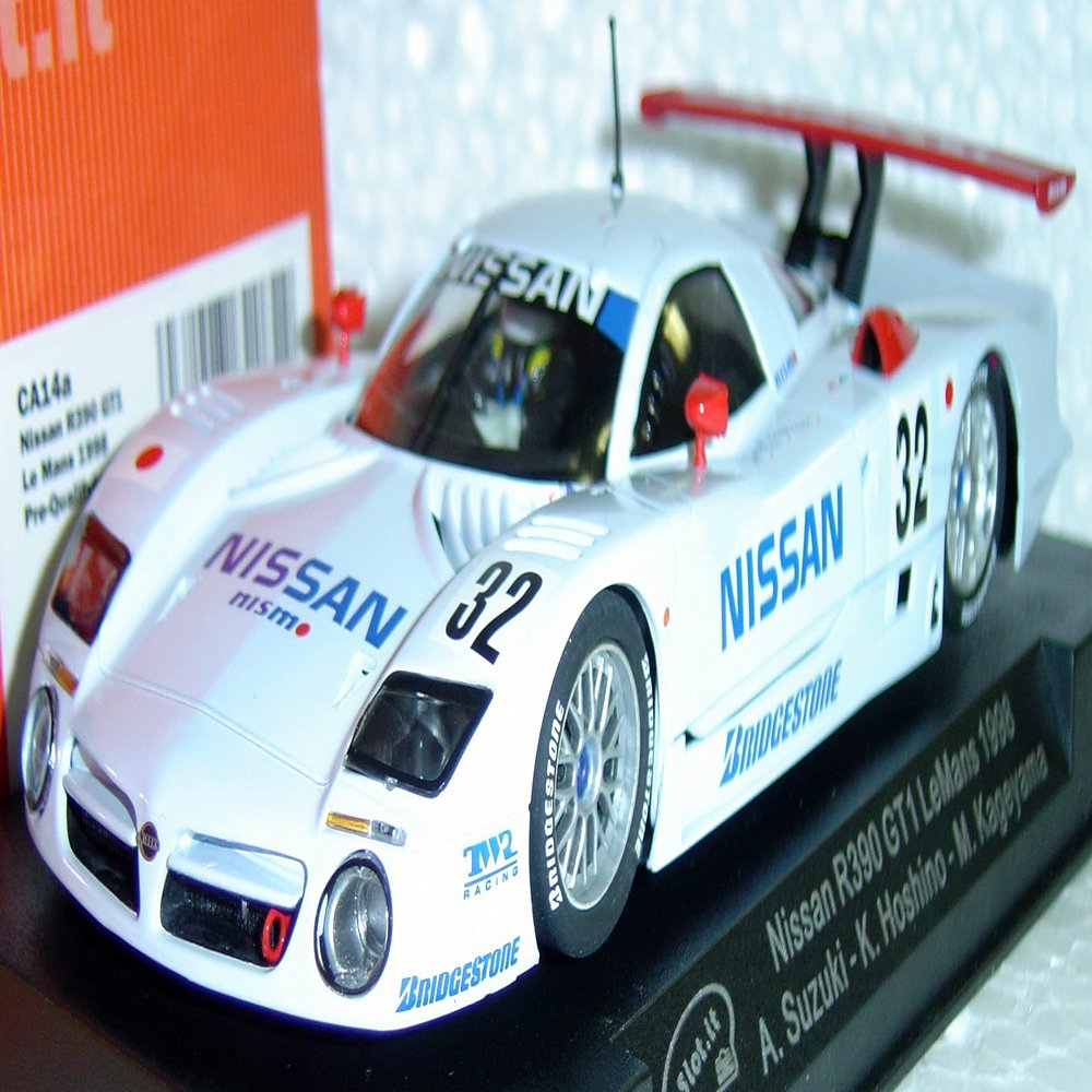 1/32 Slot.It Slot Cars - Nissan R390 GT1 Long Tail - Le Mans '98 Pre-qualifying - No. 32 (SICA14A)