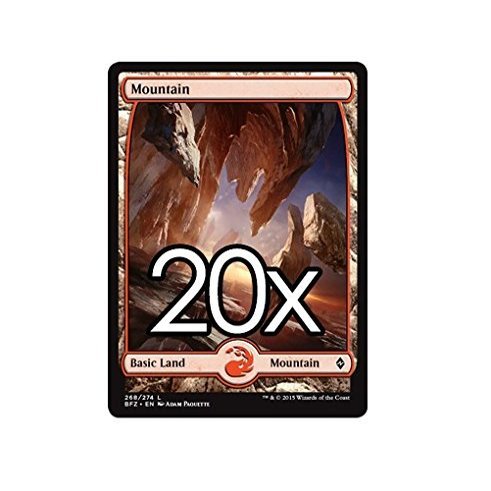 20 Battle for Zendikar Mountain #268 Magic The Gathering Basic Full Art Land Lot
