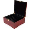 Brybelly Premium Wooden Mahogany Poker Chip Case - Glossy, Casino-Grade Chest with Felt-Lined Interior  Holds 750 Chips view 2