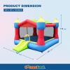 Bounceland Inflatable Party Castle Bounce House Bouncer, 16 ft L x 13 ft W x 10.3 ft H, Basketball Hoop, Removable Sun Roof, UL Strong Blower included, Fun Slide and Bounce Area, Castle Theme for Kids view 2