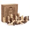 AMEROUS Wooden Chess Pieces Only, Staunton Style Wood Chessmen with 3.15" King - Storage Bag - Gift Packed Box, Tournament Chess Game Pawns for Replacement of Missing Pieces view 1