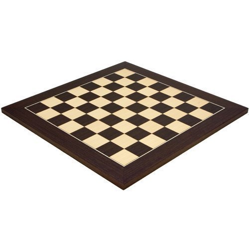 17.75 Inch Wenge and Maple Deluxe Chess Board