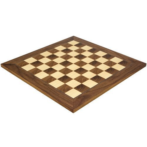 17.75 Inch Walnut and Maple Deluxe Chess Board