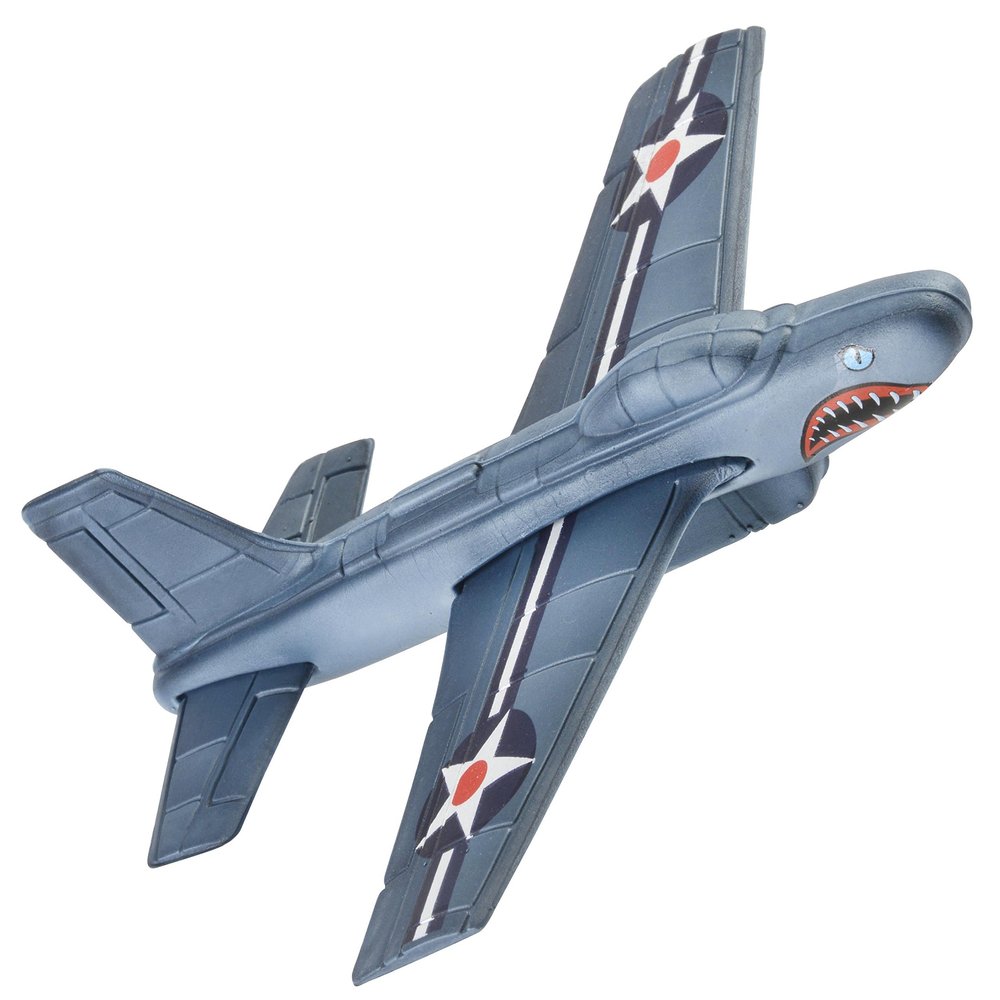 Aeromax Aerobatic Foam Flyer Shark Bite Edition Airplane, Grey/Silver