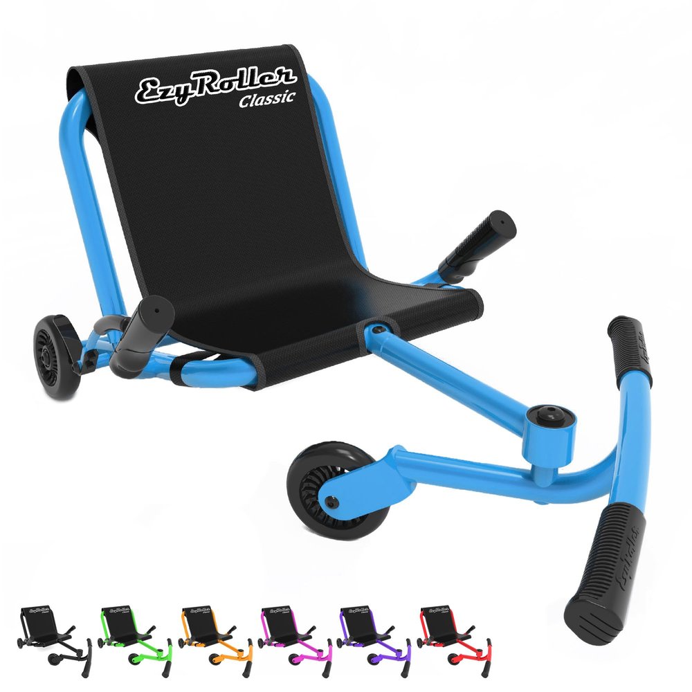 EzyRoller Classic Ride on Scooter for Kids Ages 4+ - Blue