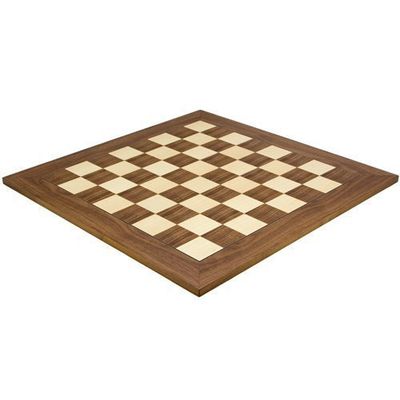 21.7 Inch Walnut and Maple Deluxe Chess Board