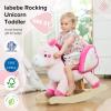 labebe - Baby Rocking Horse, Ride Unicorn, Kid Ride On Toy for 6 Month-3 Year Old, Infant (Boy Girl) Plush Animal Rocker, Toddler/Child Stuffed Ride Toy (Pink) view 3