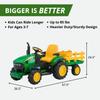 Peg Perego John Deere Ground Force Tractor with Trailer 12 Volt Ride on view 2