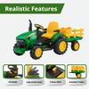 Peg Perego John Deere Ground Force Tractor with Trailer 12 Volt Ride on view 3