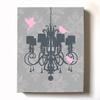 Modern Paris Shabby Chic Chandelier - Paisley & Lovebirds Stretched Canvas Nursery Decor - Wall Art that Makes a Memorable Baby Gift - Wooden Frame Construction - Ready to Hang 16X20 view 1