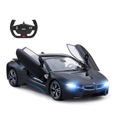 RASTAR Remote Control Car, 1:14 BMW i8 Radio Remote Control Racing RC Toy Car Model Vehicle, Open Doors by RC, MattBlack