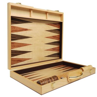 18" Classic Wood Backgammon Set - Burlwood