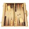 18" Classic Wood Backgammon Set - Burlwood view 2