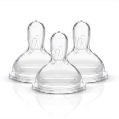 Medela Slow Flow Spare Nipples with Wide Base, 3 Pack, Compatible with Medela Storage Bottles, Made Without BPA
