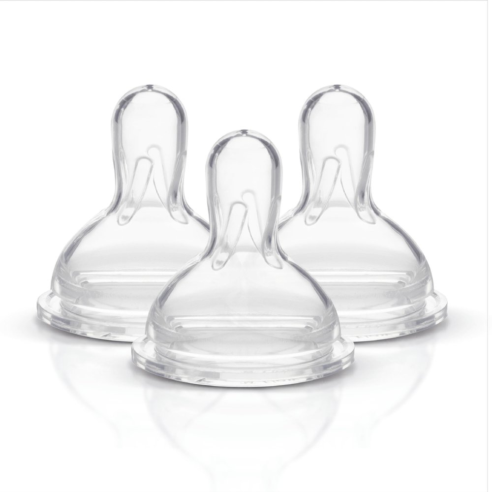 Medela Slow Flow Spare Nipples with Wide Base, 3 Pack, Compatible with Medela Storage Bottles, Made Without BPA