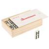 Domino Set with Wood Case - 55 Premium Double Nine Dominoes and Convenient Storage Box - Family Games by Trademark Games (Light Brown) view 1
