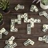 Domino Set with Wood Case - 55 Premium Double Nine Dominoes and Convenient Storage Box - Family Games by Trademark Games (Light Brown) view 4