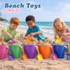 4E's Novelty 9" Large Sand Bucket with Shovel [12 Pack Bulk] Beach Buckets - Beach Toys for Kids & Toddlers, Party Favors Basket Holders, End of Year Student Gifts from Teacher view 2