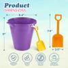4E's Novelty 9" Large Sand Bucket with Shovel [12 Pack Bulk] Beach Buckets - Beach Toys for Kids & Toddlers, Party Favors Basket Holders, End of Year Student Gifts from Teacher view 3