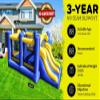 Island Hopper Racing Slide and Slam Inflatable Bounce House  Dual Slides, Climbing Wall & Basketball Hoop for Fun  Jumper for Kids with Durable PVC Build  Outdoor/Indoor Bounce House for Big Kids view 3