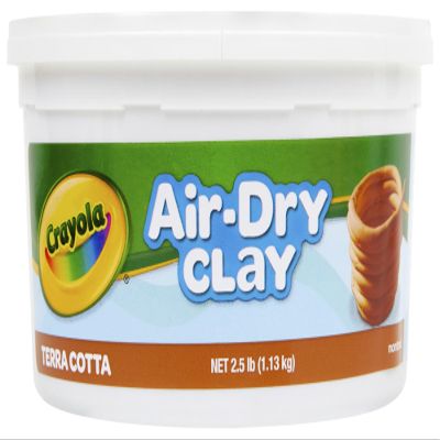 Crayola Air Dry Clay, Terra Cotta No Bake Modeling Clay for Kids, 2.5lb