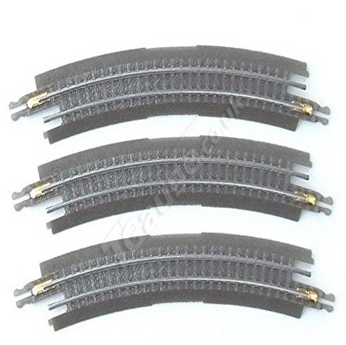 T Gauge Model Trains 1:450 Scale 3 Pieces Curved Track 30 Degrees 157.5mm