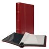 LIGHTHOUSE  BASIC Hard Cover Stockbook for Stamps - 64 Black Cardstock A4 Pages with Clear Strips and Double Linen Hinges - Red view 1