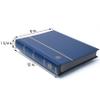 LIGHTHOUSE  BASIC Hard Cover Stockbook for Stamps - 64 Black Cardstock A4 Pages with Clear Strips and Double Linen Hinges - Blue view 4