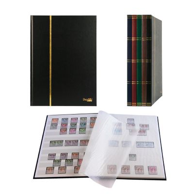 Prophila Stamp Album (New) 16 White Sides, Black Cover