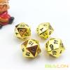 Bescon Deluxe Golden Solid Metal 20 Sides Dice Set of 4, Gold Metallic Polyhedral Dice D20 view 3