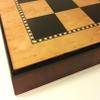 15" High Gloss Walnut & Birdseye Maple Color Chess Board view 1