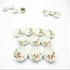 10x20mm Red Orchid Flower Paint Plate Dish Dollhouse Miniature Ceramic 12822 view 2