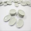 10 White Plate Dish 22x30mm Dollhouse Miniatures Ceramic Kitchenware 12794 view 2