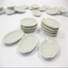 10 White Plate Dish 22x30mm Dollhouse Miniatures Ceramic Kitchenware 12794 view 4